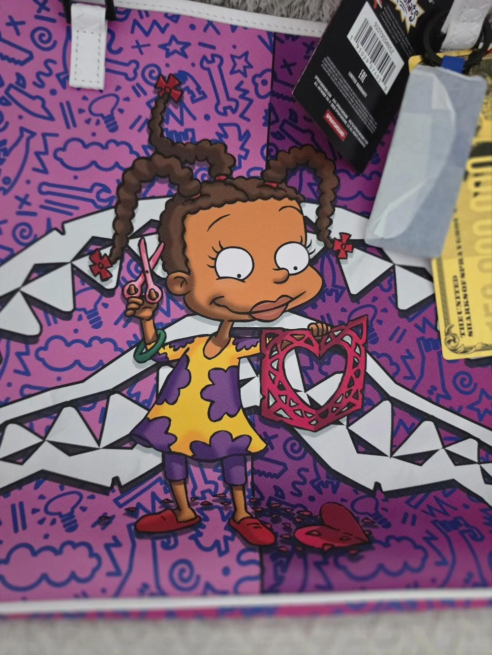 RUGRATS SUSIE PAPER HEARTS TOTE